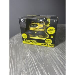NIB Hyper Rc Stunt Car Neon Yellow Trick Toy Kids Stunt Remote Control Included